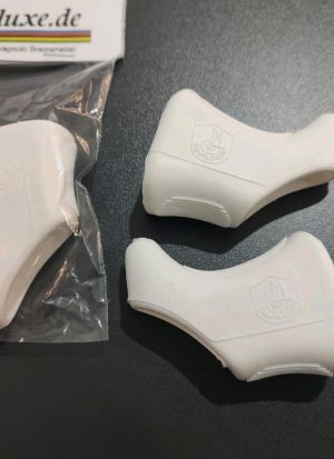 Hoods für Campagnolo Bremshebel - Shield Logo - weiß - NEU