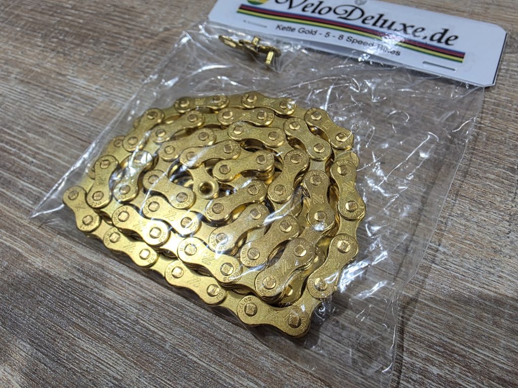 NEU ! Rennrad Kette 5-8 Fach - Gold
