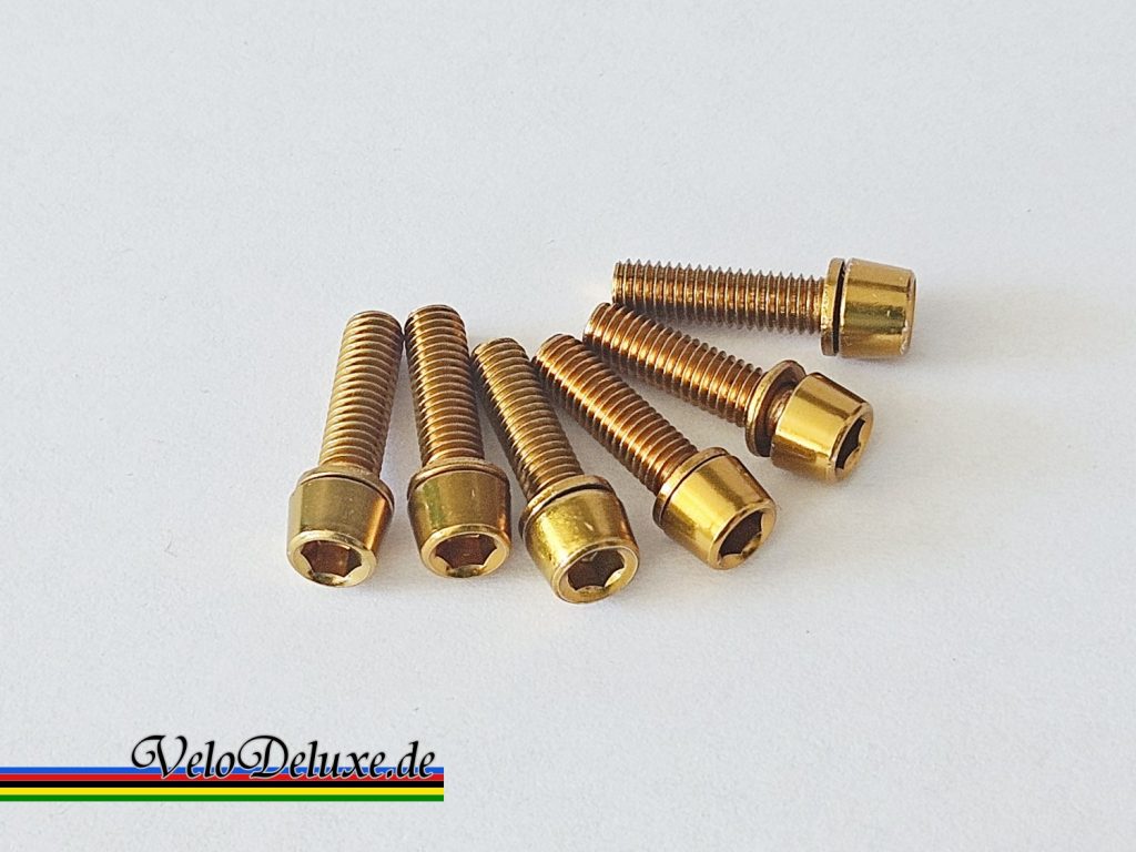 Vorbau Schrauben - M5 x 18 - Gold