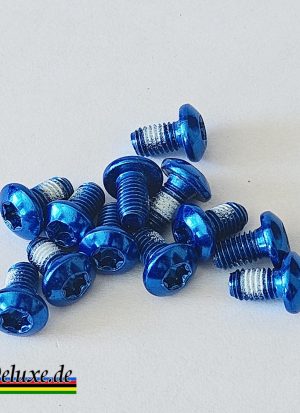 Schrauben für Scheibenbremsen – 12 x M5 x 9 – Hellblau