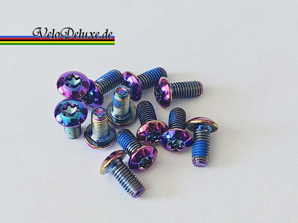 Schrauben für Scheibenbremsen – 12 x M5 x 9 – Multicolor