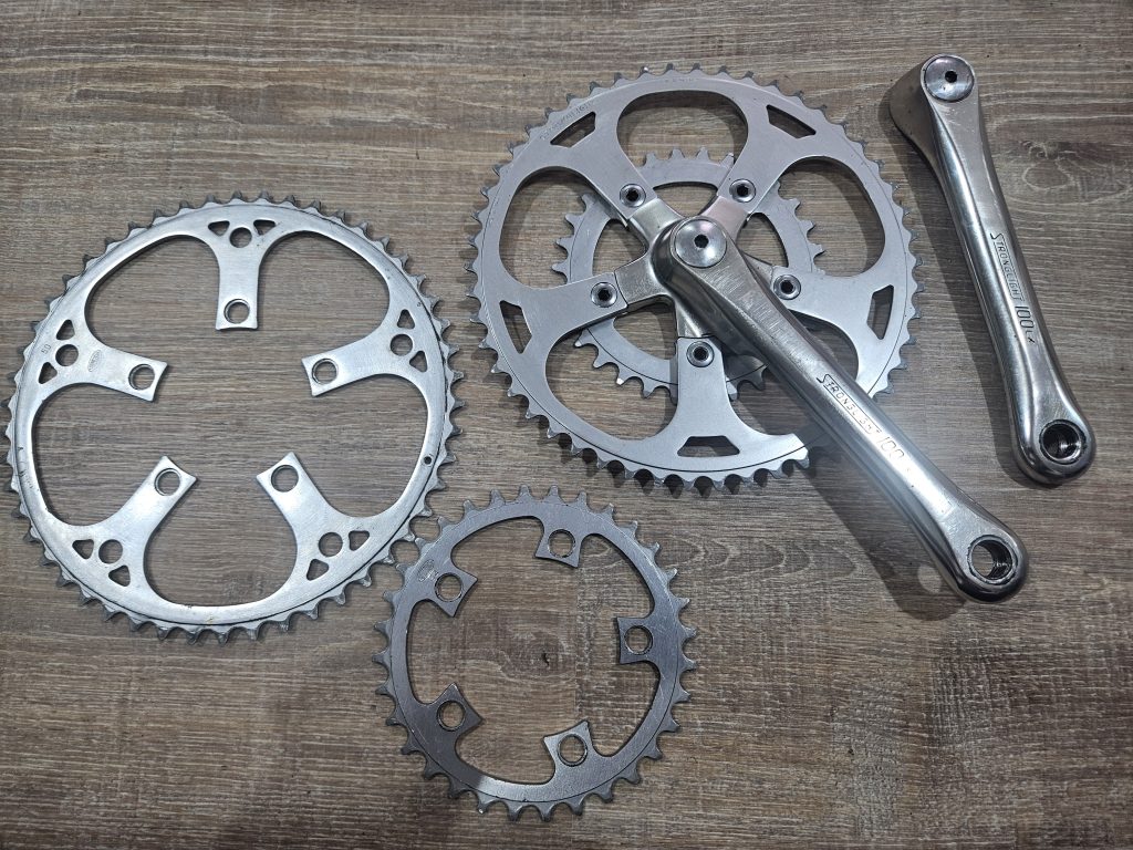 Stronglight Kurbel - 100 LX + Extra Kettenblätter * Eroica