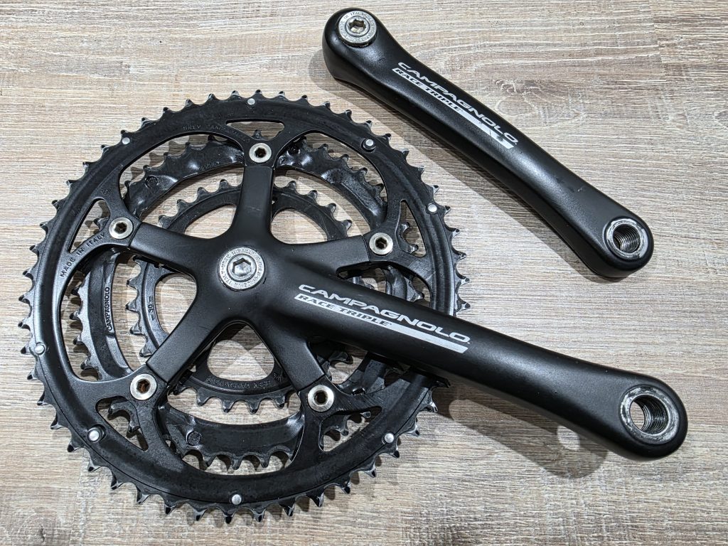 Campagnolo Kurbel - Race Triple schwarz / Black 175mm + Innenlager