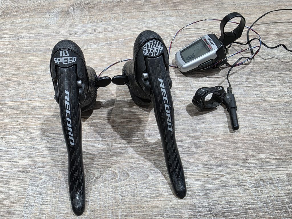 Campagnolo Record Ergopower Carbon 10 Speed + Campagnolo Ergobrain Computer