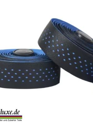 Lenkerband Rennrad – klassisch Schwarz / Blau Lochmuster / Extra Grip