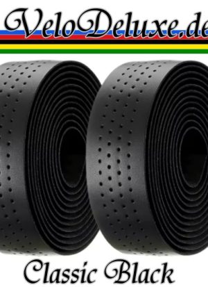 Lenkerband Classic Line - schwarz gelocht