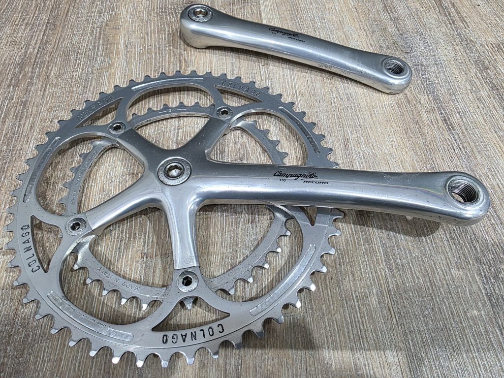 Campagnolo Record Kurbel - Kettenblatt Colnago graviert