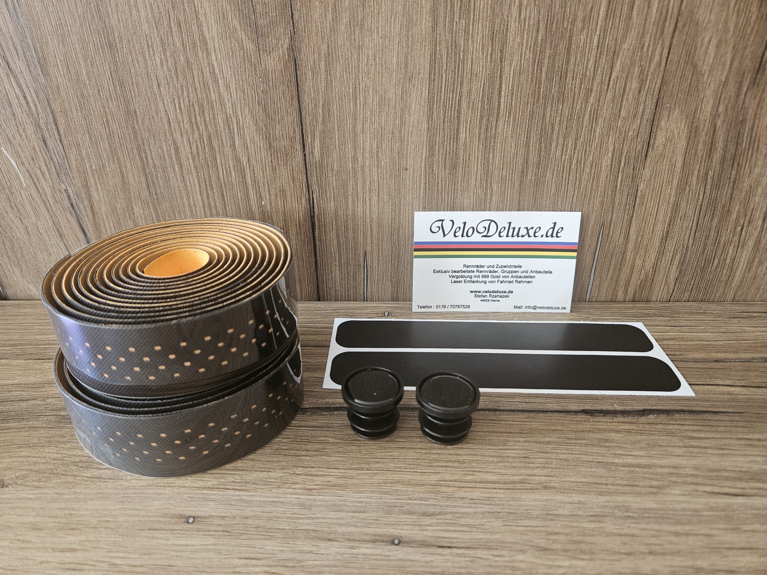 Lenkerband Rennrad – klassisch Schwarz / Orange Lochmuster / Extra Grip