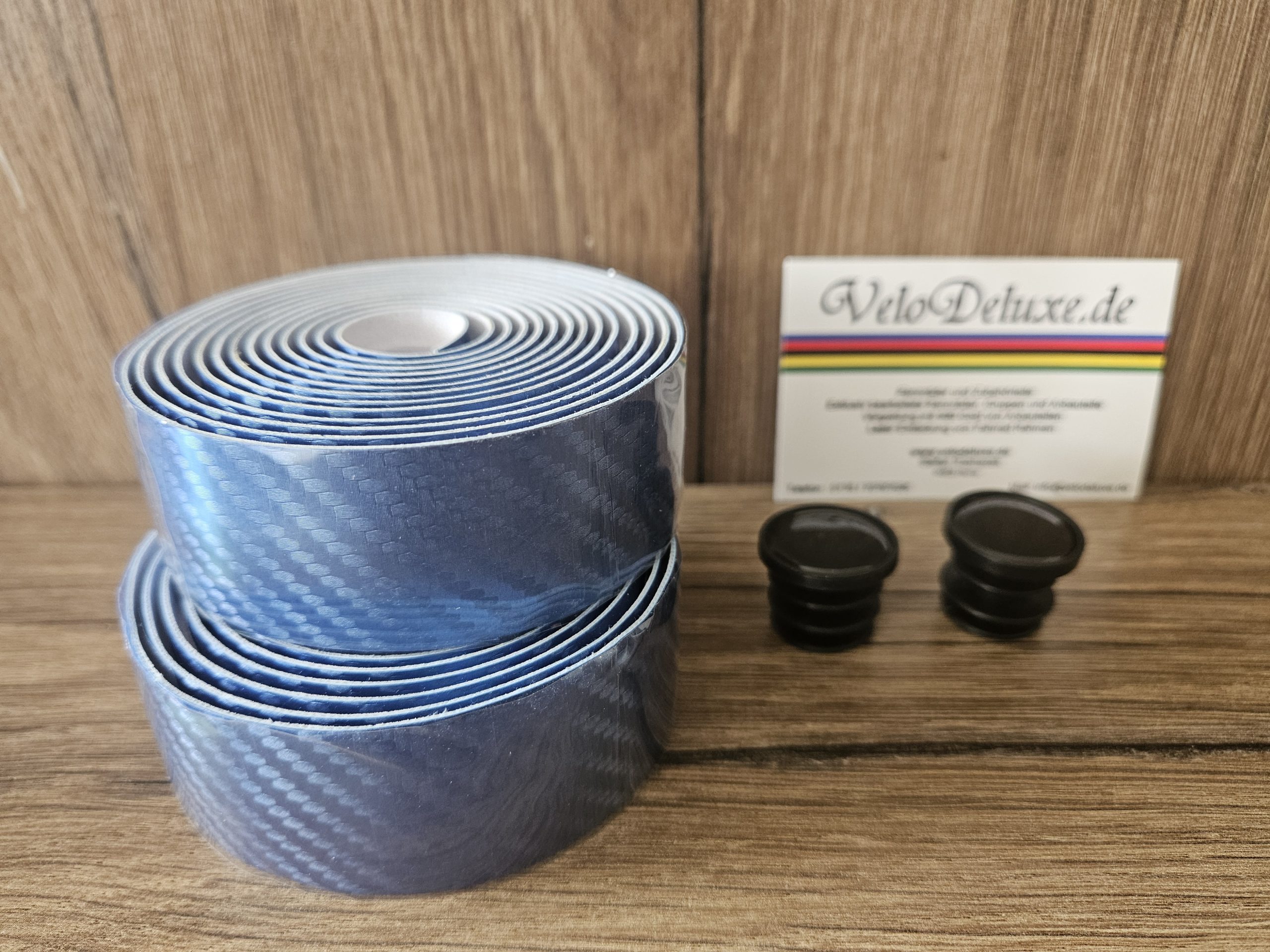 Lenkerband Rennrad – Carbon Style Blau / Hellblau