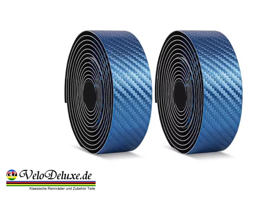 Lenkerband Rennrad – Carbon Style Blau / Hellblau