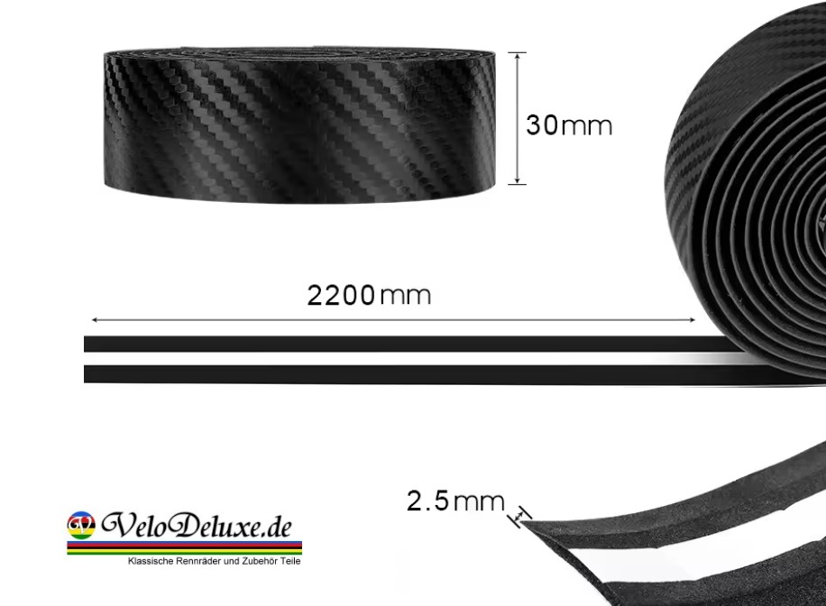 Lenkerband Rennrad – Carbon Style Rot