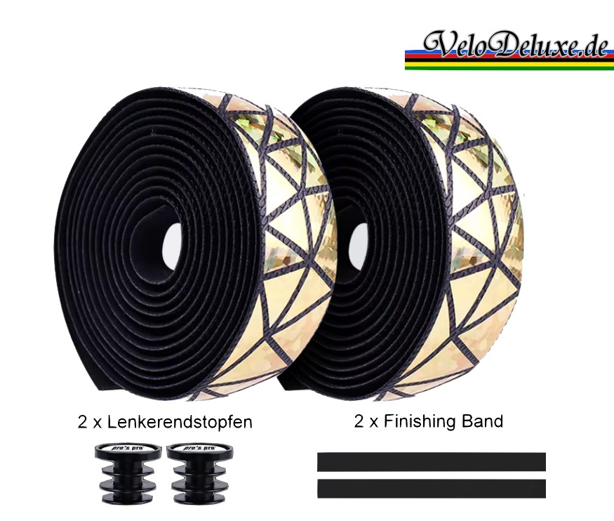 Lenkerband Pro Grip Shine – Gold / Schwarz
