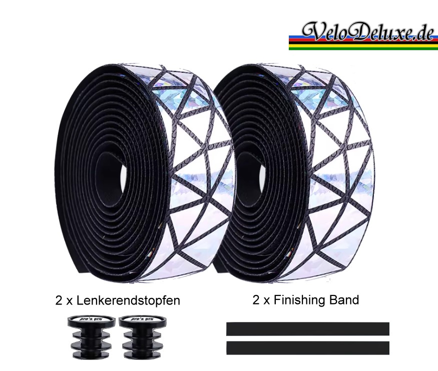 Lenkerband Pro Grip Shine – Silber / Schwarz